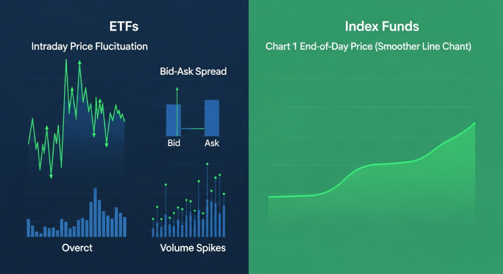 differences between etfs and index funds