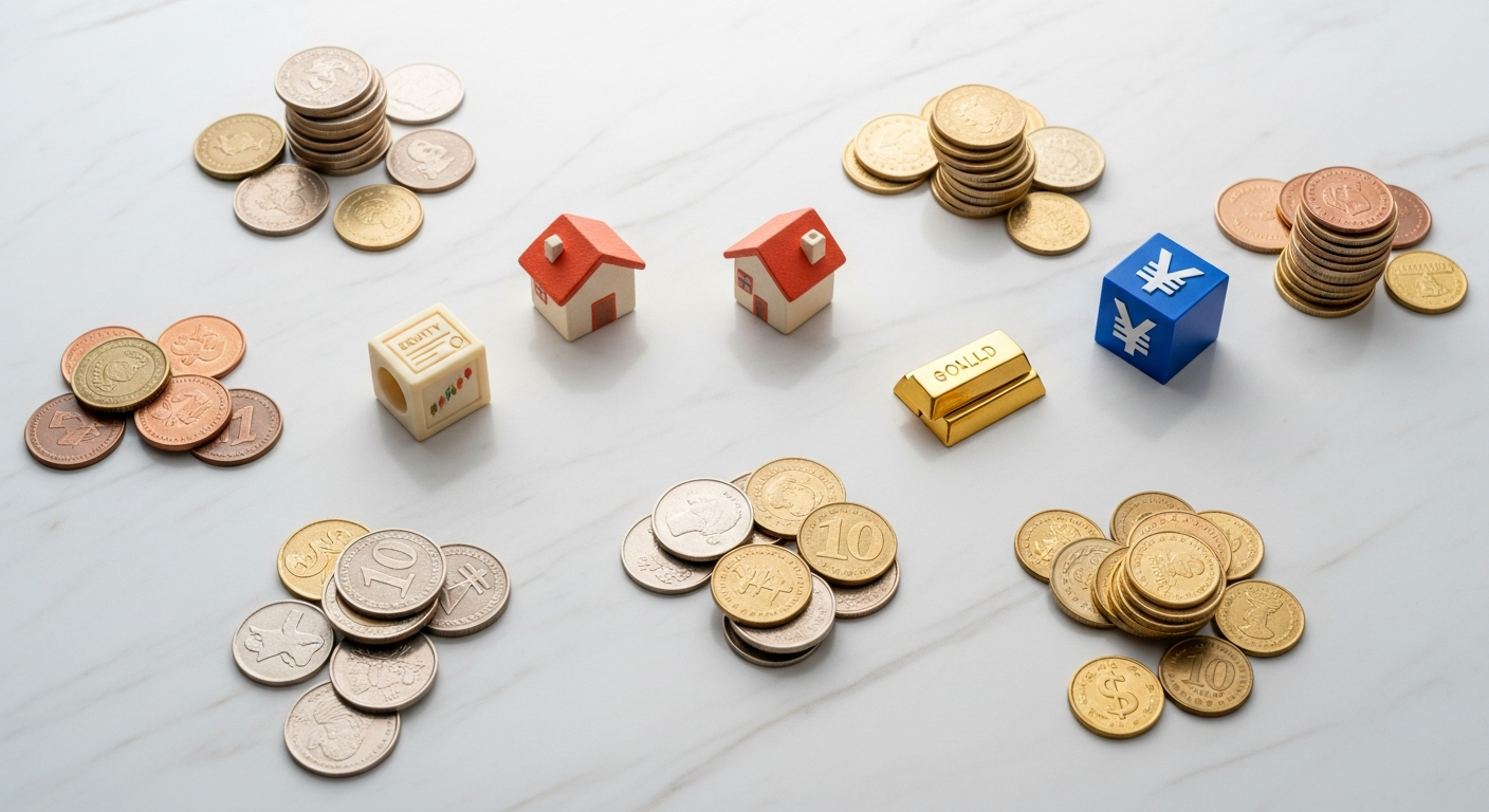 Understanding Investment Risks: A Beginner's Guide to Protecting Your Capital 12 Infographic showing a diversified investment portfolio with various asset classes and risk mitigation strategies
